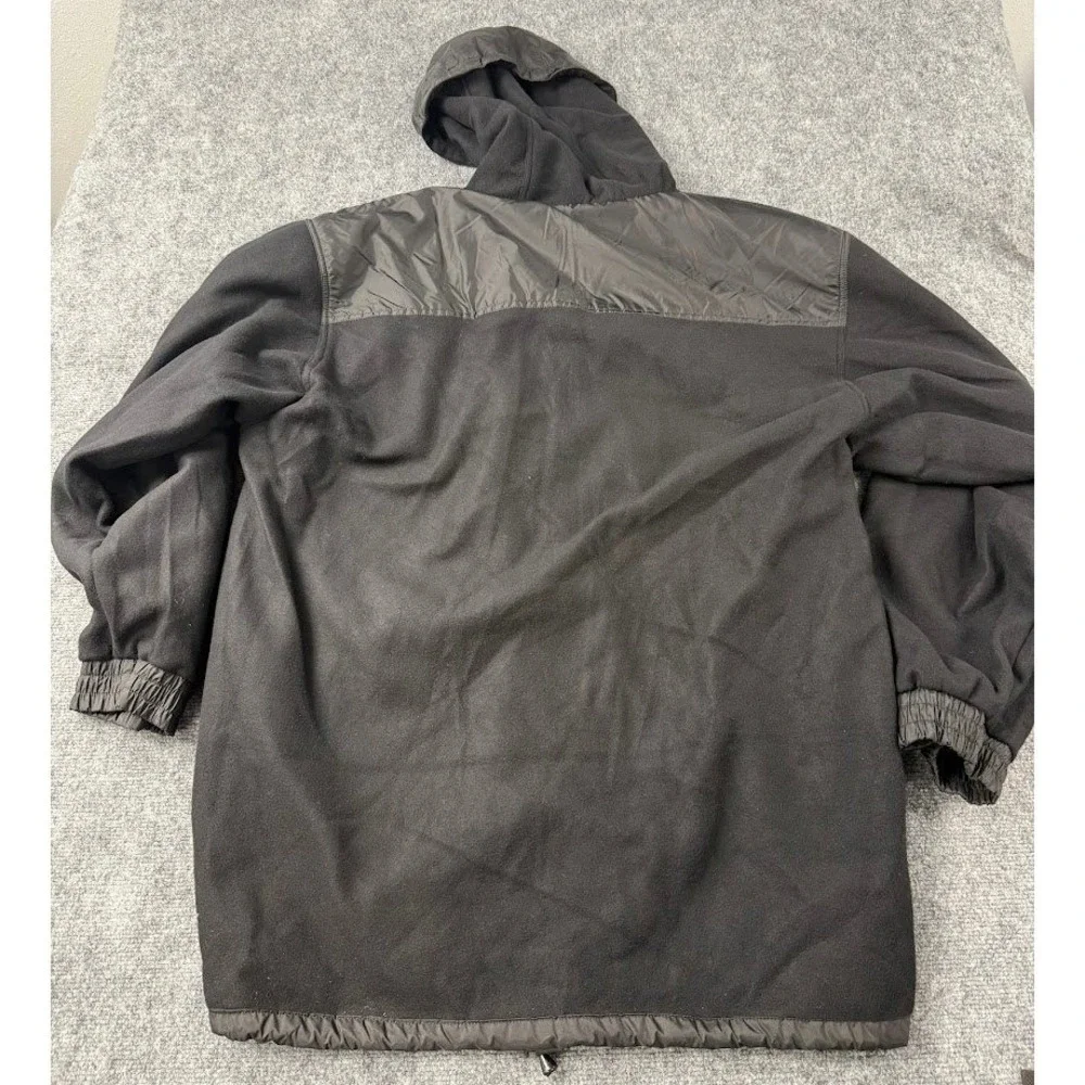 Vintage Illusion Black Reversible Waterproof Hooded Jacket Men's Size‎ XXL NEW